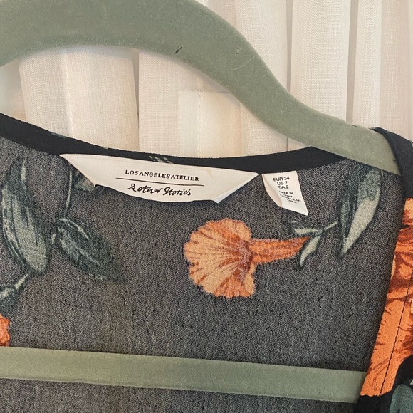 & Other Stories Floral Midi Wrap Dress - Picture 3 of 4